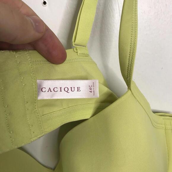 Cacique Bra Womens Size 44C Lightly Lined T Shirt Lime Green Wired Comfort - Picture 3 of 7